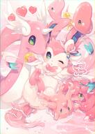 amount:multiple body-type:feral series:eeveelutions series:pokemon species:dragonair species:sylveon style:girly style:kawaii style:one-color style:pink style:very-girly // 1554x2174 // 3.2MB