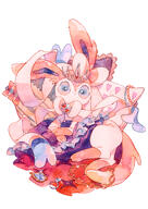 amount:solo atmosphere:regal body-type:feral princess series:eeveelutions series:pokemon species:sylveon style:girly style:watercolor // 1200x1694 // 1.9MB