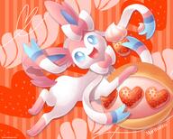 amount:solo atmosphere:valentines-day body-type:feral food series:eeveelutions series:pokemon species:sylveon style:one-color style:playful sweets // 1500x1200 // 1.6MB