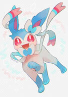 amount:solo body-type:feral series:eeveelutions series:pokemon species:shiny-pokemon species:sylveon style:abstract-background style:chromatic-aberration style:kawaii // 1227x1738 // 1.9MB