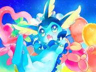 amount:solo atmosphere:party atmosphere:stary balloons body-type:feral series:eeveelutions series:pokemon species:vaporeon style:girly style:playful // 1862x1407 // 351KB