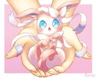 amount:solo body-type:feral series:eeveelutions series:pokemon species:sylveon style:kawaii style:playful style:white-border // 1000x800 // 84KB