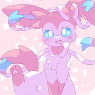 amount:solo body-type:feral series:eeveelutions series:pokemon species:sylveon style:chromatic-aberration style:girly style:one-color style:pink style:simple-colors // 2000x2000 // 868KB