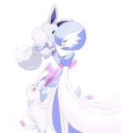 amount:multiple atmosphere:garden body-type:feral body-type:semi-anthro series:eeveelutions series:pokemon species:eevee species:gardevoir species:shiny-pokemon species:sylveon // 913x1002 // 54KB