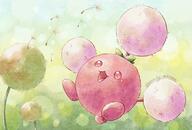 amount:solo atmosphere:field atmosphere:windy body-type:blob body-type:feral hall-of-fame:bronze series:eeveelutions series:pokemon species:jumpluff species:shiny-pokemon style:watercolor // 2039x1378 // 4.3MB