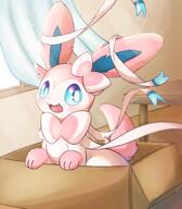 amount:solo atmosphere:home atmosphere:sunlight body-type:feral cardboard-box series:eeveelutions series:pokemon species:sylveon style:girly style:intentional-blur // 2157x2459 // 2.9MB