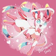 amount:solo atmosphere:valentines-day body-type:feral series:eeveelutions series:pokemon species:sylveon style:girly style:one-color style:pink style:sparkly // 1000x1000 // 659KB