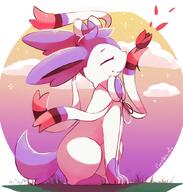 amount:solo atmosphere:sunset body-type:feral flower oc series:eeveelutions series:pokemon species:sylveon style:girly // 800x840 // 583KB