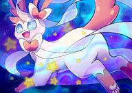 amount:solo atmosphere:stary body-type:feral series:eeveelutions series:pokemon species:sylveon style:girly style:sparkly // 4092x2893 // 10MB