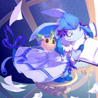 amount:solo atmosphere:anime atmosphere:space atmosphere:stary atmosphere:studious body-type:feral dress hall-of-fame:bronze hall-of-fame:silver nerdy outfit series:eeveelutions series:pokemon species:glaceon // 2100x2100 // 2.7MB