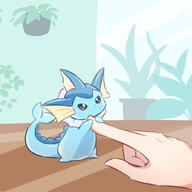 amount:solo atmosphere:home body-type:feral series:eeveelutions series:pokemon species:vaporeon style:kawaii // 2000x2000 // 325KB