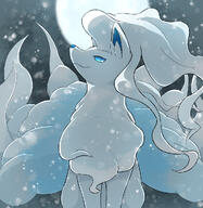 alolan amount:solo series:pokemon species:fox species:ninetales // 1000x1026 // 728KB