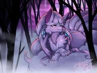 alolan amount:solo atmosphere:forest atmosphere:snowy atmosphere:spooky body-type:feral forehead-gem oc series:pokemon smug species:alolan-ninetales species:fox species:ninetales visual-teasing // 1000x748 // 856KB