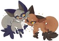 amount:pair body-type:feral series:pokemon species:fox species:nickit species:shiny-pokemon // 1796x1248 // 745KB