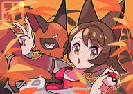 amount:pair body-type:feral body-type:humanoid pokeball series:pokemon species:fox species:human species:nickit style:kawaii style:outline style:red // 1754x1240 // 1.2MB
