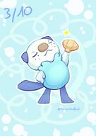 amount:solo body-type:semi-anthro creatures series:pokemon species:oshawott species:otter style:one-color style:outline style:pastel-colors style:playful // 1240x1754 // 690KB