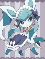 amount:solo body-type:feral maid outfit series:eeveelutions series:pokemon species:glaceon style:contrasting-colors // 1800x2330 // 1.3MB