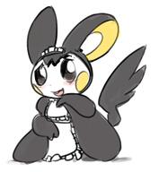 amount:solo body-type:semi-anthro maid outfit species:emolga // 387x419 // 83KB