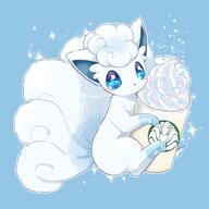 amount:solo body-type:feral drink food outfit species:alolan-vulpix style:girly style:sparkly sweets // 2000x2000 // 250KB
