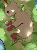 amount:solo atmosphere:garden atmosphere:sunlight body-type:feral series:eeveelutions series:pokemon species:leafeon style:dim // 1119x1492 // 158KB