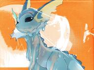 amount:solo body-type:semi-anthro series:eeveelutions series:pokemon skeleton species:vaporeon style:complementary-colors style:dithering style:intentional-blur translucent-skin // 1024x755 // 156KB