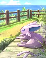 amount:solo atmosphere:farm atmosphere:field atmosphere:garden atmosphere:sunlight atmosphere:town body-type:feral forehead-gem series:eeveelutions series:pokemon species:espeon style:noisy // 960x1200 // 1.9MB