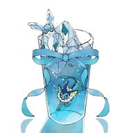 amount:pair body-type:feral drink series:eeveelutions series:pokemon species:glaceon species:vaporeon // 1280x1280 // 142KB