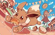amount:multiple atmosphere:town body-type:feral body-type:humanoid croissant food hall-of-fame:bronze hall-of-fame:silver series:pokemon species:eevee species:human species:typhlosion style:outline sweets // 6144x3867 // 5.2MB