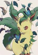 amount:solo body-type:feral butterflies plants series:eeveelutions series:pokemon species:leafeon // 736x1044 // 1.1MB