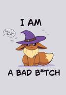 amount:solo atmosphere:halloween body-type:feral series:pokemon species:eevee style:abstract-background witch // 894x1280 // 32KB