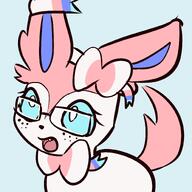 amount:solo body-type:feral freckles glasses nerdy series:eeveelutions series:pokemon species:sylveon // 1604x1604 // 319KB
