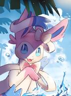 amount:solo atmosphere:beach body-type:feral series:eeveelutions series:pokemon species:sylveon // 559x748 // 266KB