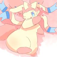 amount:solo body-type:feral body-type:slightly-chubby series:eeveelutions series:pokemon species:sylveon style:playful style:watercolor // 900x900 // 511KB
