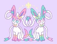 amount:pair atmosphere:regal body-type:feral princess series:eeveelutions series:pokemon species:shiny-pokemon species:sylveon style:girly style:no-anti-aliasing // 817x636 // 85KB