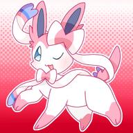 amount:solo body-type:feral series:eeveelutions series:pokemon species:sylveon style:dithering style:outline // 1000x1000 // 135KB