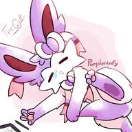 amount:solo body-type:feral doing-art oc series:eeveelutions series:pokemon sleeping sleepy species:sylveon style:painted style:playful // 2048x2048 // 1.9MB