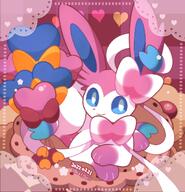 amount:solo atmosphere:party balloons body-type:feral cookies food hall-of-fame:bronze hall-of-fame:silver series:eeveelutions series:pokemon species:sylveon style:girly style:kawaii style:playful sweets // 1060x1098 // 258KB
