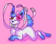 amount:solo body-type:feral feminine flower oc series:eeveelutions series:pokemon species:sylveon style:girly style:kawaii wearing-flower // 2493x1968 // 310KB