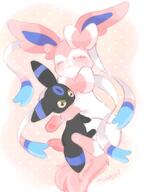 amount:solo body-type:feral plush series:eeveelutions series:pokemon species:sylveon species:umbreon style:abstract-background style:playful // 1536x2048 // 162KB