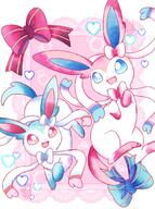 amount:pair atmosphere:fancy atmosphere:frilly-background body-type:feral series:eeveelutions series:pokemon species:shiny-pokemon species:sylveon style:girly style:playful // 1072x1440 // 220KB