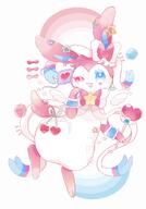 amount:solo body-type:feral candy hall-of-fame:bronze hall-of-fame:silver heterochromia lollipop oc series:eeveelutions series:pokemon species:sylveon staff style:dithering style:girly style:kawaii style:pastel-colors style:playful style:very-girly // 1434x2048 // 1.4MB