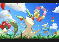 amount:multiple atmosphere:field atmosphere:flowers body-type:feral series:pokemon species:comfey species:flabebe species:floette style:intentional-blur // 3541x2508 // 493KB