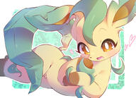 amount:solo belly-squish body-type:feral body-type:semi-anthro series:eeveelutions series:pokemon species:leafeon style:abstract-background style:outline visual-teasing // 2000x1450 // 1.3MB
