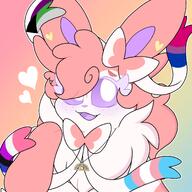 amount:solo body-type:semi-anthro freckles pride series:eeveelutions series:pokemon species:sylveon style:no-anti-aliasing // 2000x2000 // 893KB