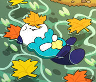 amount:solo atmosphere:autumn body-type:semi-anthro series:pokemon sleeping species:oshawott species:otter style:no-anti-aliasing // 540x463 // 99KB