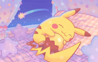 amount:solo atmosphere:night atmosphere:stary body-type:semi-anthro sleeping species:pikachu style:girly style:pastel-colors // 540x340 // 61KB