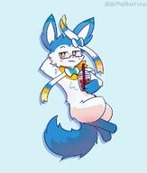 amount:solo boba body-type:feral nerdy oc series:eeveelutions series:pokemon smug species:sylveon visibly-shy visual-teasing // 850x1000 // 74KB