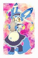 amount:solo body-type:semi-anthro glasses maid nerdy outfit series:eeveelutions series:pokemon species:sylveon style:outline // 1150x1750 // 357KB