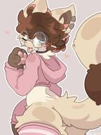 amount:solo body-type:semi-anthro glasses hoodie nerdy species:unknown style:kemono style:outline sweater thigh-highs // 1800x2400 // 240KB