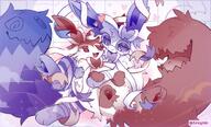 affection amount:pair body-type:feral cuddling freckles glasses nerdy series:eeveelutions series:pokemon species:sylveon style:contrasting-colors thigh-highs // 2048x1242 // 319KB